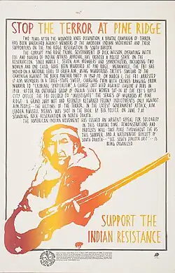 1973 poster supporting the American Indian Movement