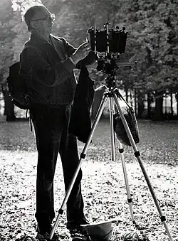 A photographer and his large format camera 1985.