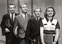 Cast of the film (Kemr, Hrušínský, Salač, Májová)