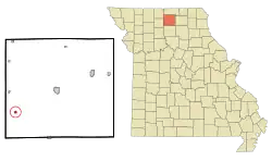 Location of Humphreys, Missouri