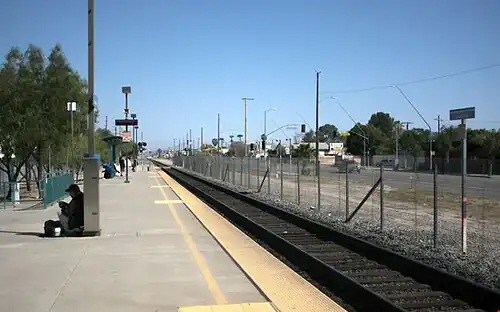 The platform at Sun Valley station