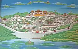 Map painted inside monastery