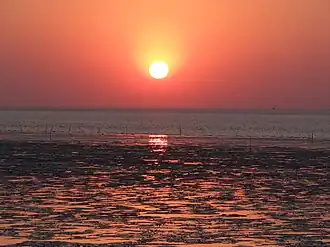 The sun sets at Koteshwar, a temple town near the border at Kutch, Gujarat.