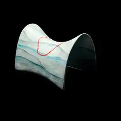 Surface illustrating a hyperbolic paraboloid