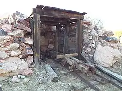 Replica of a mine shaft