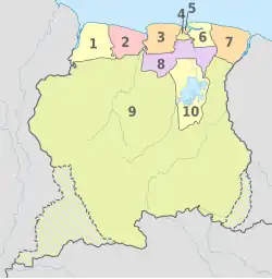 Districts of Suriname