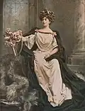 Sybil Fane, Countess of Westmorland, dressed as an allegory of Great Britain - Lafayette Studio, February 1900