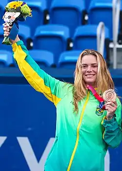 Laura Pigossi during the Tokyo 2020 Summer Olympics