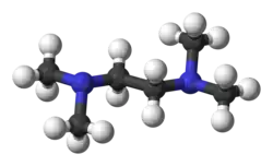 Ball and stick model of tetramethylethylenediamine