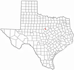 Location of De Leon, Texas