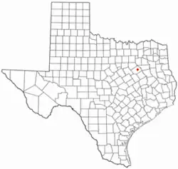 Location of Powell, Texas