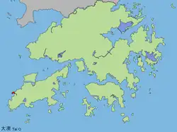 Location of Tai O within Hong Kong