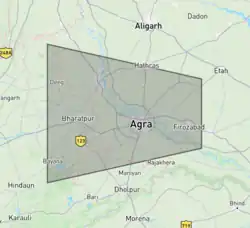 The area of Taj Trapezium Zone established per ruling by the court order.
