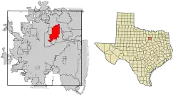Location of North Richland Hills in Tarrant County, Texas
