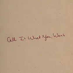 Red ink in ruining writing reads the song title