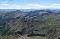 Taylor Peak (left) and Star Peak (right) seen from Castle Peak. Greg Mace Peak centered below.