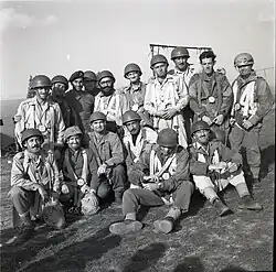 Soldiers of the Israel Paratroopers Brigade at Tel&nbsp;Nof&nbsp;Airbase in 1955