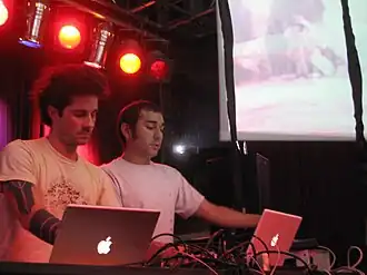 Joshua Eustis (left) and Charles Cooper (right) at Decibel Festival (September 2006)