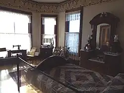 Bedroom in the Niels Petersen House.