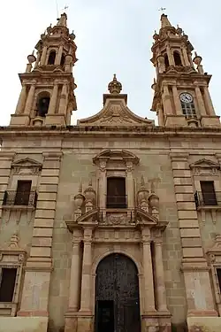 The UNESCO World Heritage-listed Church of St. Teresa in the municipal seat of Villa González Ortega