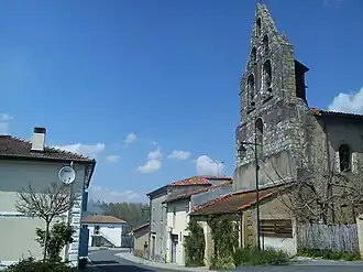 The church and surroundings in Terrebasse
