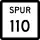State Highway Spur 110 marker