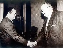 Tharwat Abaza and President Hosni Mubarak
