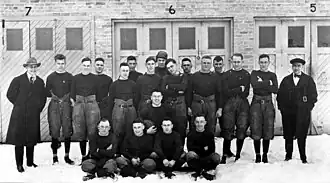 Black and white photo of the 1919 Packers in their uniforms