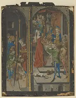 Hand-coloured Beheading of St. John the Baptist