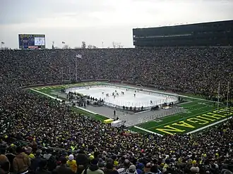 The Big Chill at the Big House, the highest ever attendance of an ice hockey game.