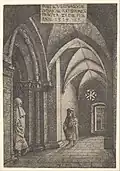The entrance hall of the Regensburg Synagogue, 1519