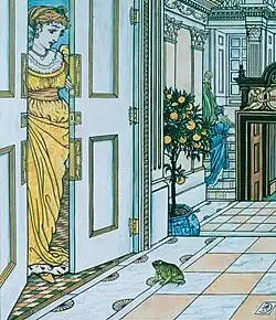 The Frog Asks To Be Allowed To Enter The Castle – Illustration for the Frog Prince, 1874