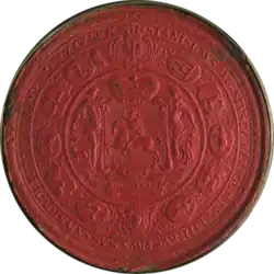 The Great Seal of Lithuania with Vytis (Waykimas) in the centre, belonging to Stanislaus II Augustus, 1764