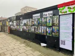 Photography exhibition honouring the 51 trees cut down for the Berkeley development