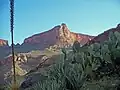 The Howlands Butte viewed from northwest on Clear Creek Trail