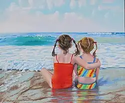 The Hug, pastel on sanded paper 22x26 inches