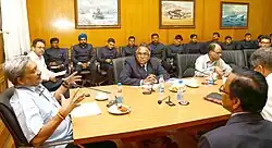 IOFS probationers calling on the Union Minister for Defence, Shri Manohar Parrikar