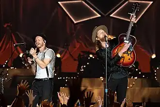 The band The Lumineers on stage