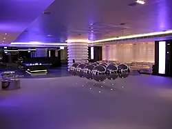 Nightclub banquet hall.