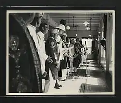 Prayers for the Queen being said at the Jamat Khana by Ismailis and others