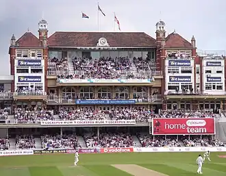 The Victorian pavilion at The Oval, London