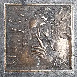Houlihan's plaque outside The Palace Bar on Fleet Street in Dublin