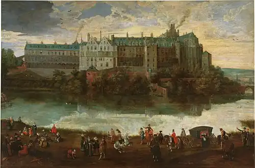 The Royal Palace in Brussels, Peter Brueghel the Younger and Sebastian Vrancx, c. 1627