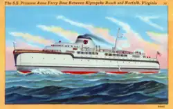 A contemporaneous postcard showing Princess Anne before her lengthening to 335&nbsp;ft