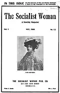 Maycliffe on the cover of The Socialist Woman, 1908.