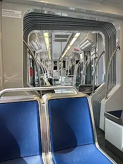 The Tide Light Rail Siemens S70 train interior