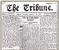 The Tribune newspaper article reporting on the events of the Nankana massacre ('Saka Nankana') on 22 February 1921