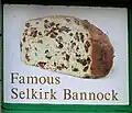 An advertisement for Selkirk bannock