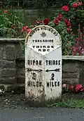 Thirsk Milepost at Carlton Miniott