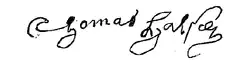 Signature of Thomas Halsey